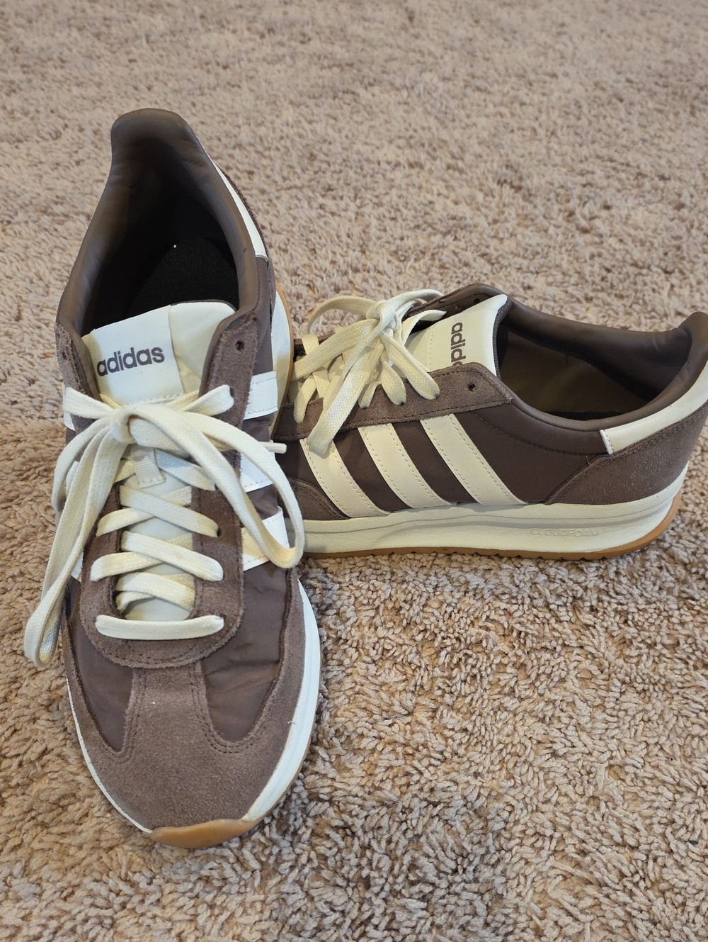 adidas Brown and Cream Classic Trainers